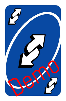 Second Life Marketplace - Uno Reverse Card [Blue] Texture